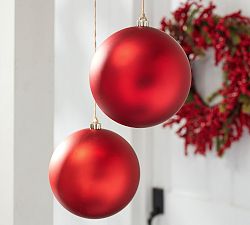 Outdoor Oversized Ornament, Set of 2 - Red