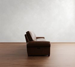 Turner Roll Arm Leather Power Reclining Sofa - Storage Available (77&quot;&ndash;132&quot;)