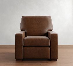 Turner Square Arm Leather Power Recliner