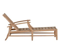 Astola Teak Outdoor Single Chaise Lounge