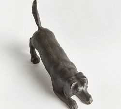 Handcrafted Playful Dog Sculpture