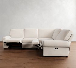 Turner Roll Arm Reversible Power Reclining Sectional (115&quot;&ndash;128&quot;)