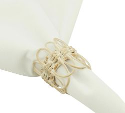Twisted Rattan Napkin Ring, Set of 4