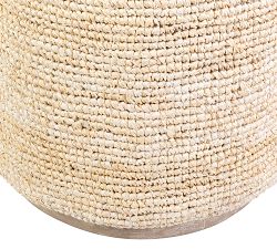 Raffia Round Accent Stool