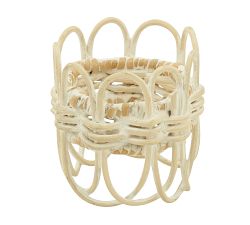 Twisted Rattan Napkin Ring, Set of 4