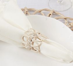 Twisted Rattan Napkin Ring, Set of 4