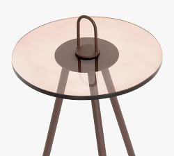 Round Glass Accent Table