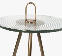 Round Glass Accent Table