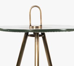 Round Glass Accent Table