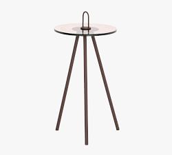 Round Glass Accent Table