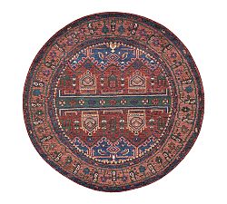 Open Box: Nicolette Hand-Knotted Wool Rug, 6' Round - Cardinal Red
