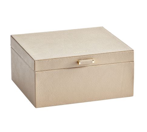 Quinn Leather Jewelry Box - Medium - 10"W x 8.75"H