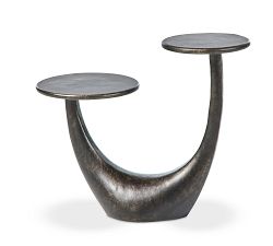 Mazen Round Aluminum End Table (25")