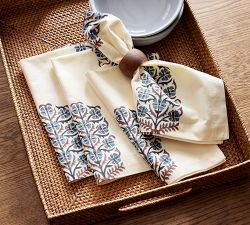 Rita Block Print Organic Cotton Napkins - Set of 4