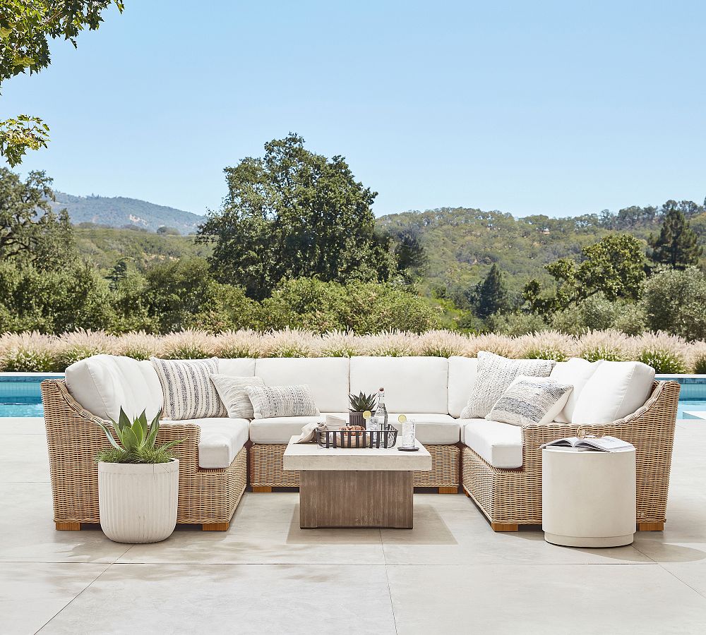Build Your Own - Huntington Wicker Slope Arm Outdoor Sectional Components
