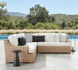 Faux Natural Fiber Honeycomb Outdoor Lumbar Pillow