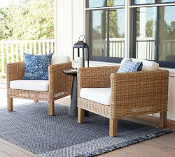 Huntington Petite Square-Arm Outdoor Lounge Chair