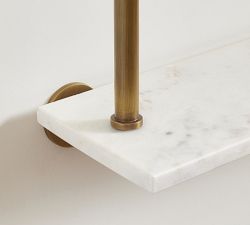 Linden Handcrafted Double Marble Shelf