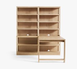 Pacific Peninsula Desk with 68&quot; Bookcase Suite
