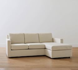 Sanford Square Arm Reversible Chaise Sectional (74"&ndash;87")