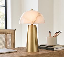 Stella Alabaster Dome Table Lamp (17&quot;)