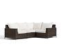 Torrey Wicker 4-Piece Square Arm Outdoor Sectional (101")