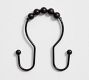 Double Hook Shower Curtain Rings - Set of 12