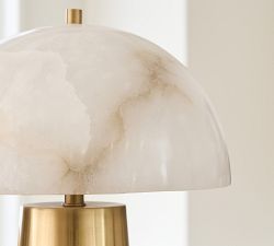 Stella Alabaster Dome Table Lamp (17&quot;)