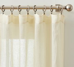 Textured Striped Sheer Curtain