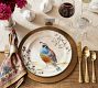 Botanical Harvest Bird Stoneware Dinner Plates - Mixed Set of 4