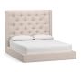 Harper Tufted Upholstered Tall Platform Bed