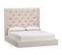 Harper Tufted Upholstered Tall Platform Bed
