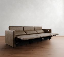 Tucker Leather Power Reclining Sofa (74&quot;&ndash;107&quot;)
