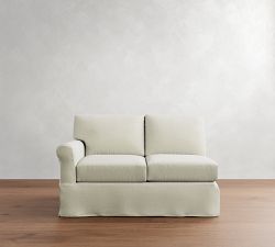 Build Your Own York Roll Arm Slipcovered Sectional