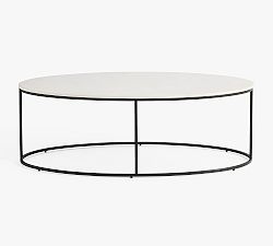 Delaney Oval Marble Coffee Table (50")