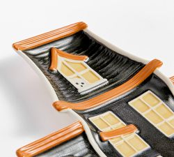 Haunted House Stoneware Serving Platter