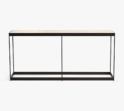 Open Box: Presidio Grand Console Table (64") - Crema Marfil, Antique Bronze.