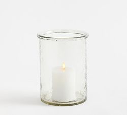 Arden Hammered Glass Hurricane Candle Holder