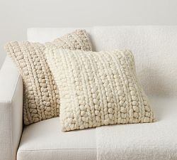 Chunky Knit Textured Pillow
