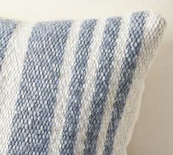 Classic Striped Handwoven Outdoor Lumbar Pillow