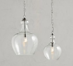 Open Box: Flynn Recycled Glass Pendant (12&quot;-17&quot;)