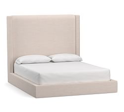 Harper Upholstered Non-Tufted Tall Platform Bed