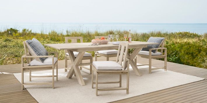 Indio Eucalyptus Extending Outdoor Dining Table Pottery Barn - Main Image