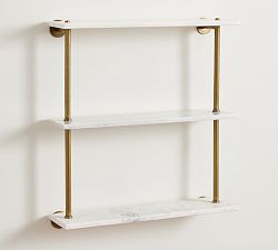 Linden Handcrafted Triple Marble Shelf