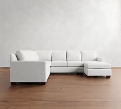 York Square Arm 4-Piece Chaise Sectional (115")