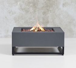 Aisha Steel Square Propane Fire Pit Table with Lid Cover (36")