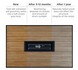 Elodie Rectangular Fire Pit Dining Table with Lid Cover (73")