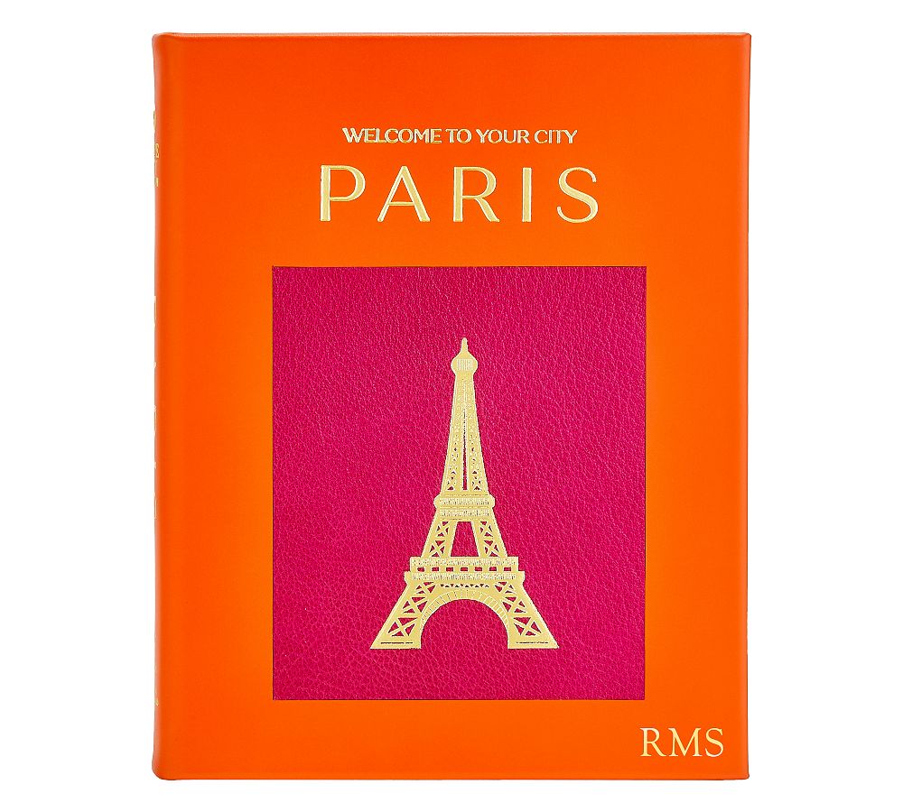 Leather Trope City Coffee Table Book - Orange