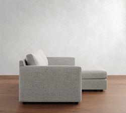 Pacifica Slim Arm Reversible Chaise Sleeper Sectional (80")