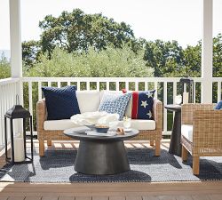 Huntington Petite Square-Arm Outdoor Lounge Chair